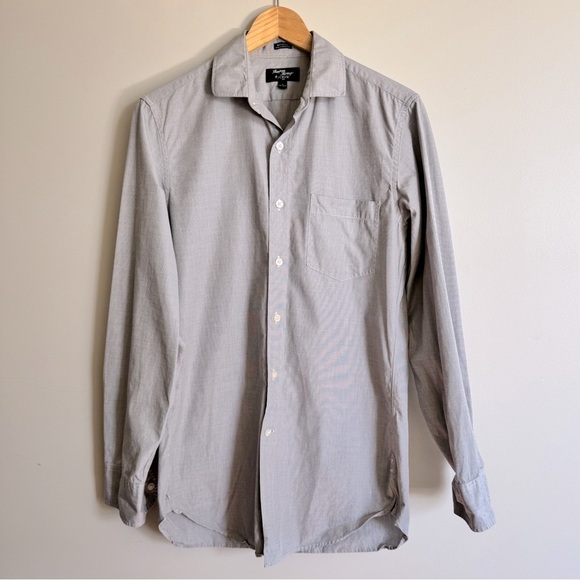 J. Crew Thompson Long Sleeve Button Down Size S Premium Shirting Gray - Picture 1 of 5